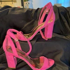 Madden girl pink suede 7.5 heels sandals